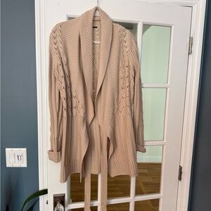 Elie Tahari Light Beige Knit Cardigan